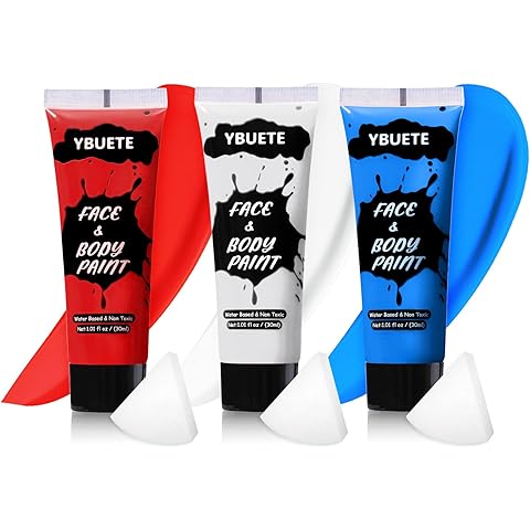 3Pcs Face Body Paint, Professional Paint for Halloween Cosplay Costume Party, Body ...