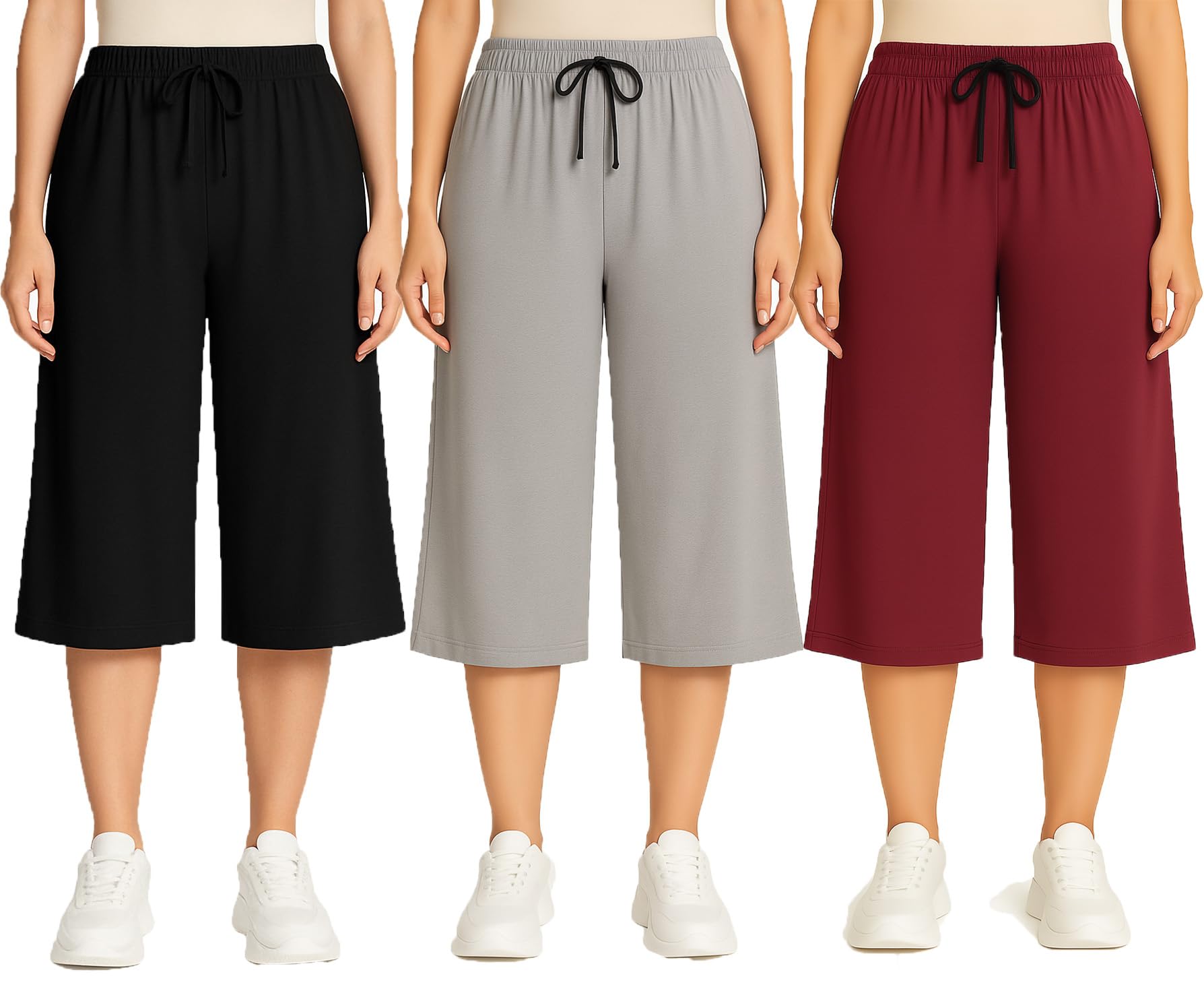 Womens Capri,3/4 Capris for Womens Loose Fit Capris-image-39
