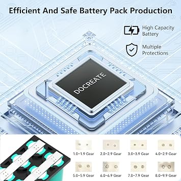 Battery Spot Welder, 8000mah Portable Handheld Spot Welder with LCD Screen, Adjustable Spot Welding Machine 99 Gears Pulse 0.1mm-0.25mm for Iron, Stainless Steel, Nickel Strip, 18650 Battery Pack