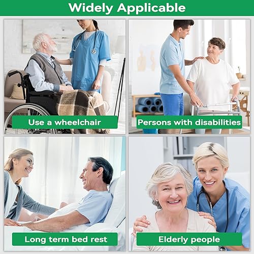 Vista 30 de Cinturones de marcha con eslinga de transferencia, cinturones de transferencia acolchados, cinturón de elevación de pacientes resistente, ayuda