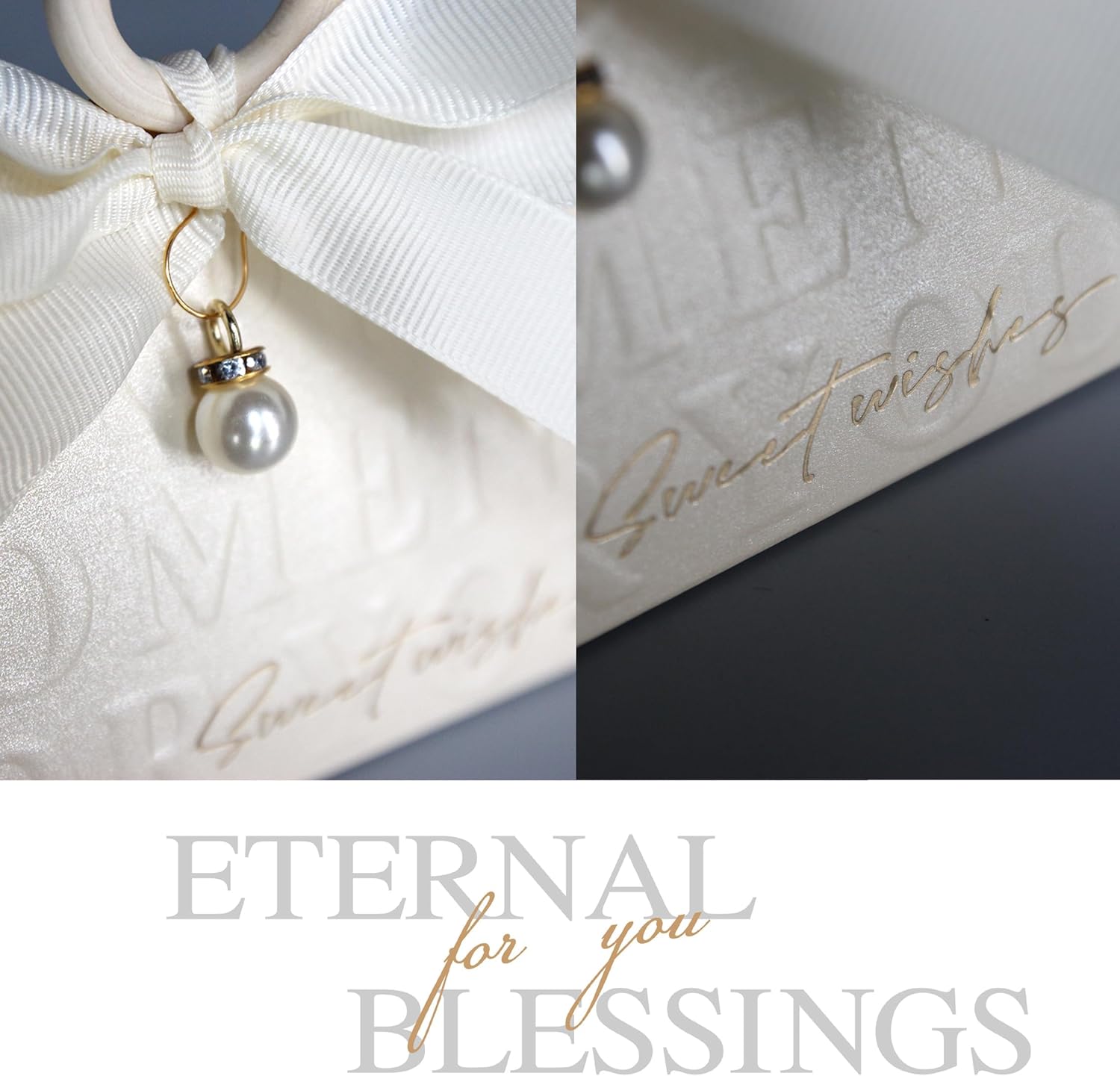 ZJSXINDI 15 Pcs Favor Boxes Gift Wrap Boxes Pale Beige Gift Box 5"x 3" For Party Favor, Weddings, Bridal Showers, Bridesmaids... Gift Wrap Boxes Bulk for Crafting (white ribbons) - Image 4