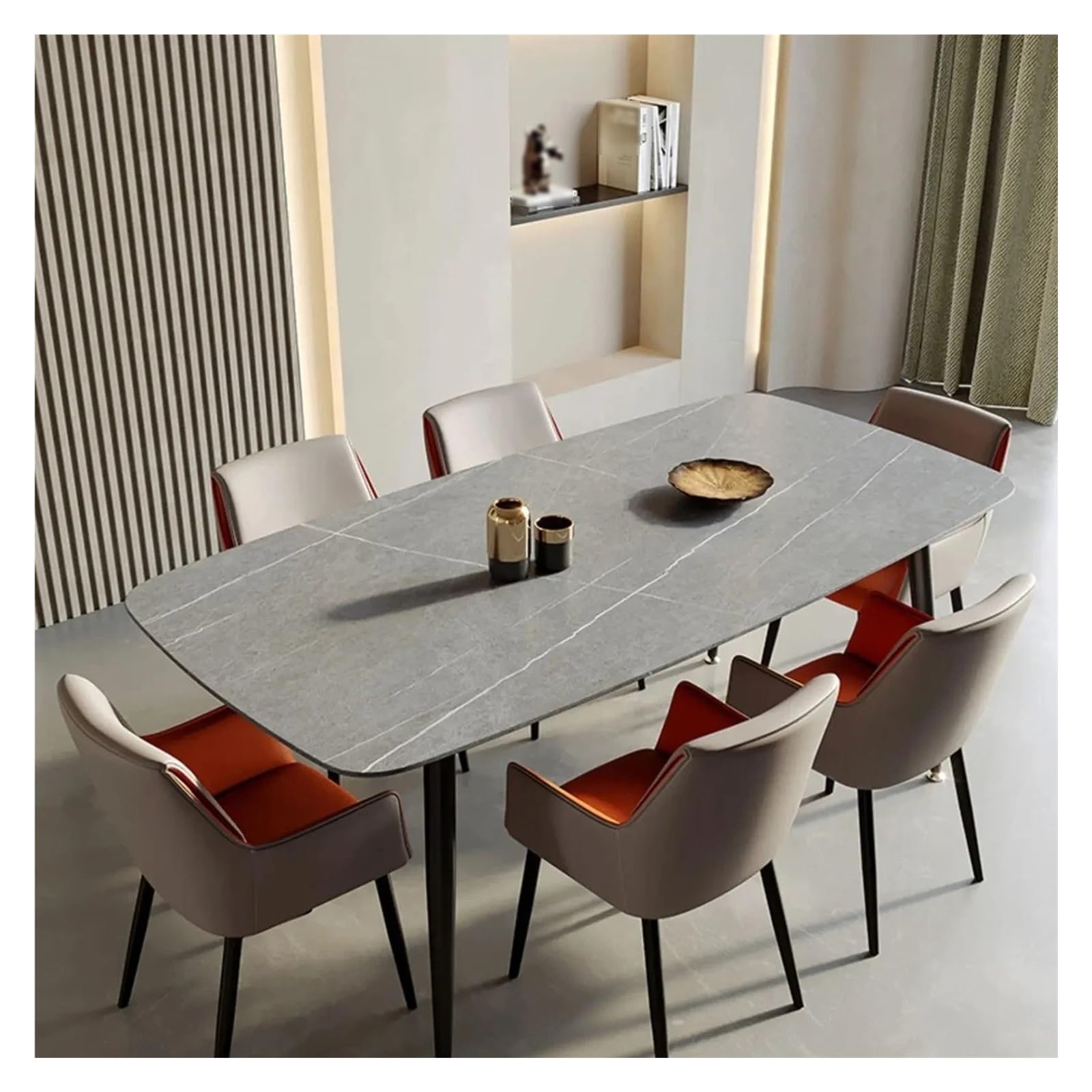 Comedor Silla de Comedor nórdica Cuero PU, Moderno balcón, tocador Boda, Silla, Cocina, Banquete, Muebles for el hogar Sillas de Cocina(Bruin)