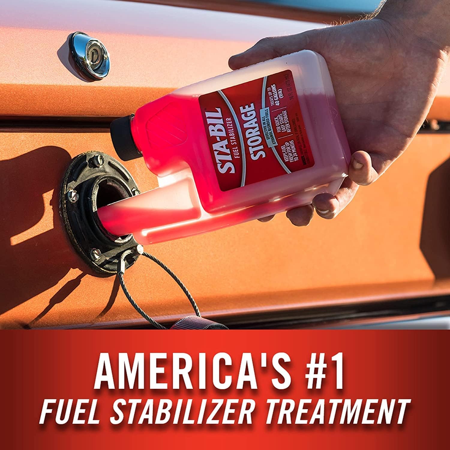 STA-BIL Storage Fuel Stabilizer - Guaranteed To Keep Fuel Fresh Fuel Up To Two Years - Effective In All Gasoline Including All Ethanol Blended Fuels - For Quick, Easy Starts, 4 fl. oz. (22205) , Red : Automotive