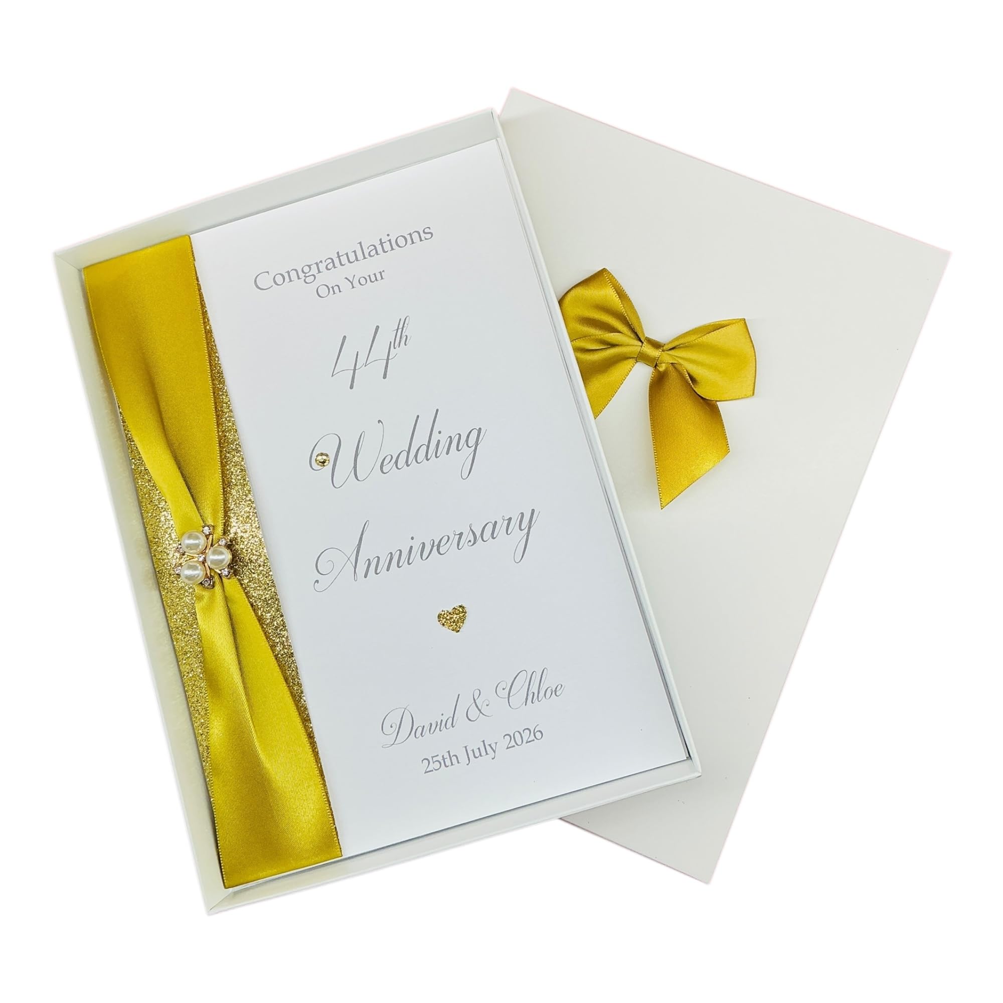 44th Wedding Anniversary Greeting Card Personalised 44 Years โ RA 44