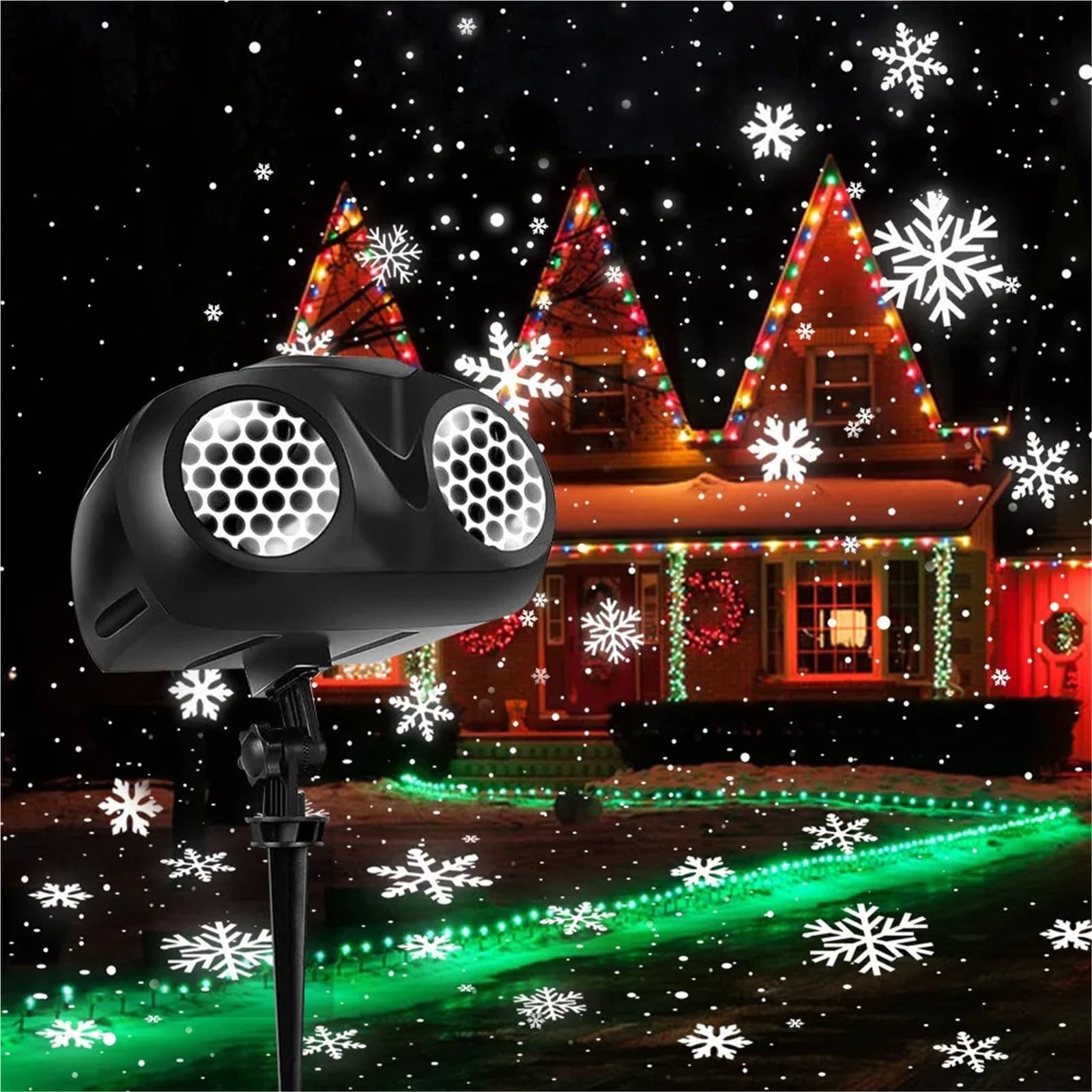 Proiettore di luci natalizie con fiocchi di neve, proiettore di luci natalizie for feste