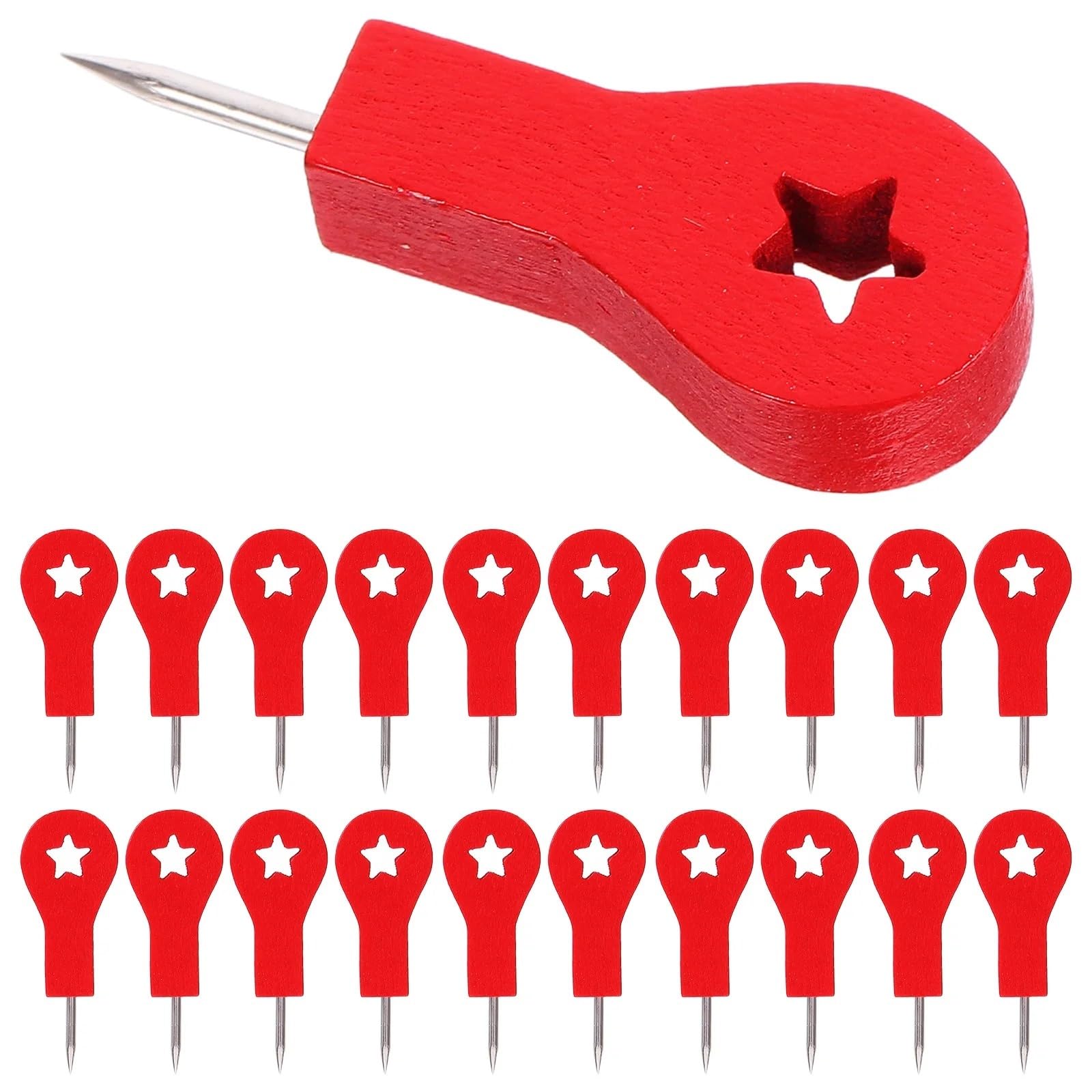 50pcs Wooden Arrow Pins Red Map Pushpins for Cork Boards Travel Maps Bulletin Decorative Thumb Tacks Sturdy Sharp for Bulletin Board Cork Board Map