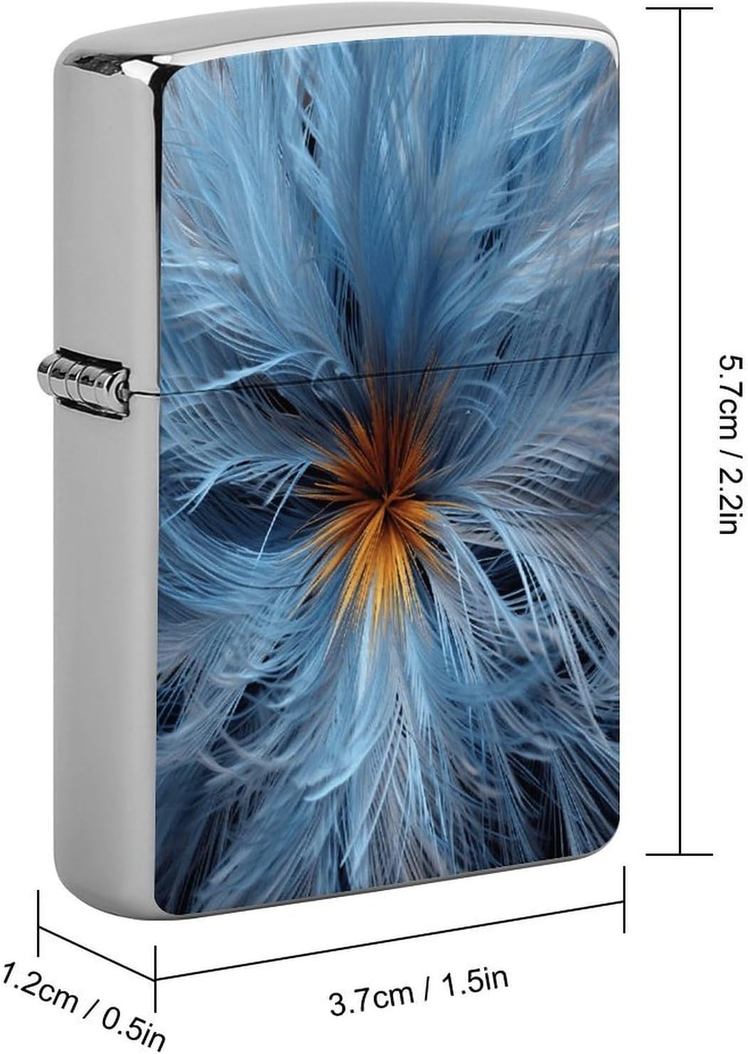Big Blue Flower Lighter Case Cover Lighter Shell