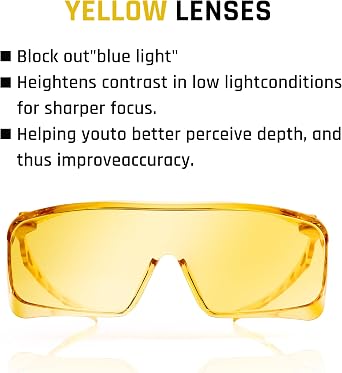 ANSI Z87.1 Safety Glasses with Yellow Lens, Lightweight Anti Fog OTG Safety Goggles for Prescription Eyewear Lab Industrial Shooting Woodworking Medical Dental (1, Yellow)