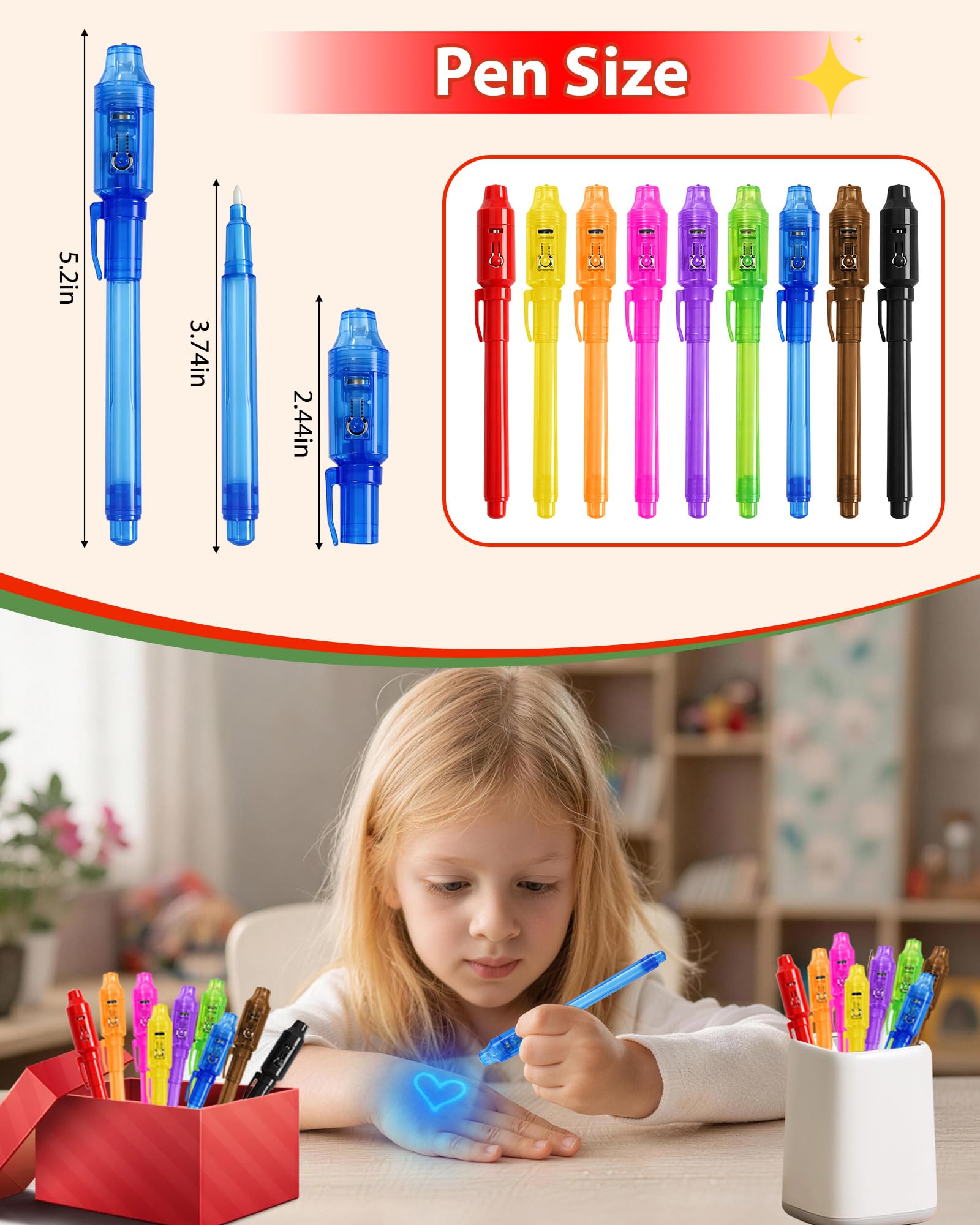 Amazon.com: GUKAZH 36 PACK Invisible Ink Pen with UV Light, Party