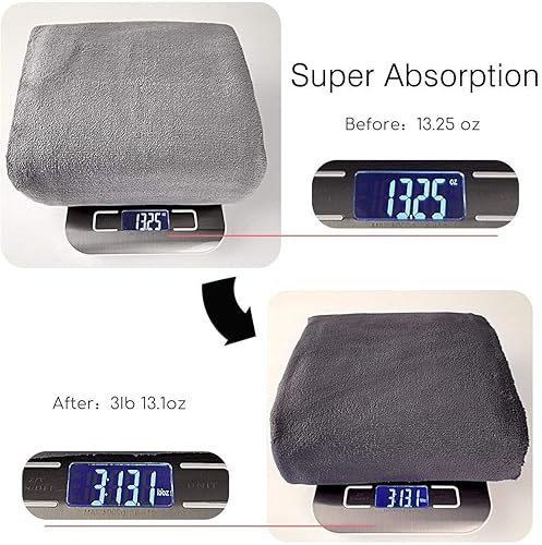 Miniatura 6 de MERRY HOME Juego de toallas de baño de microfibra, 100% microfibra, altamente absorbentes y suaves al tacto, multiusos para baño, piscina, fitness,