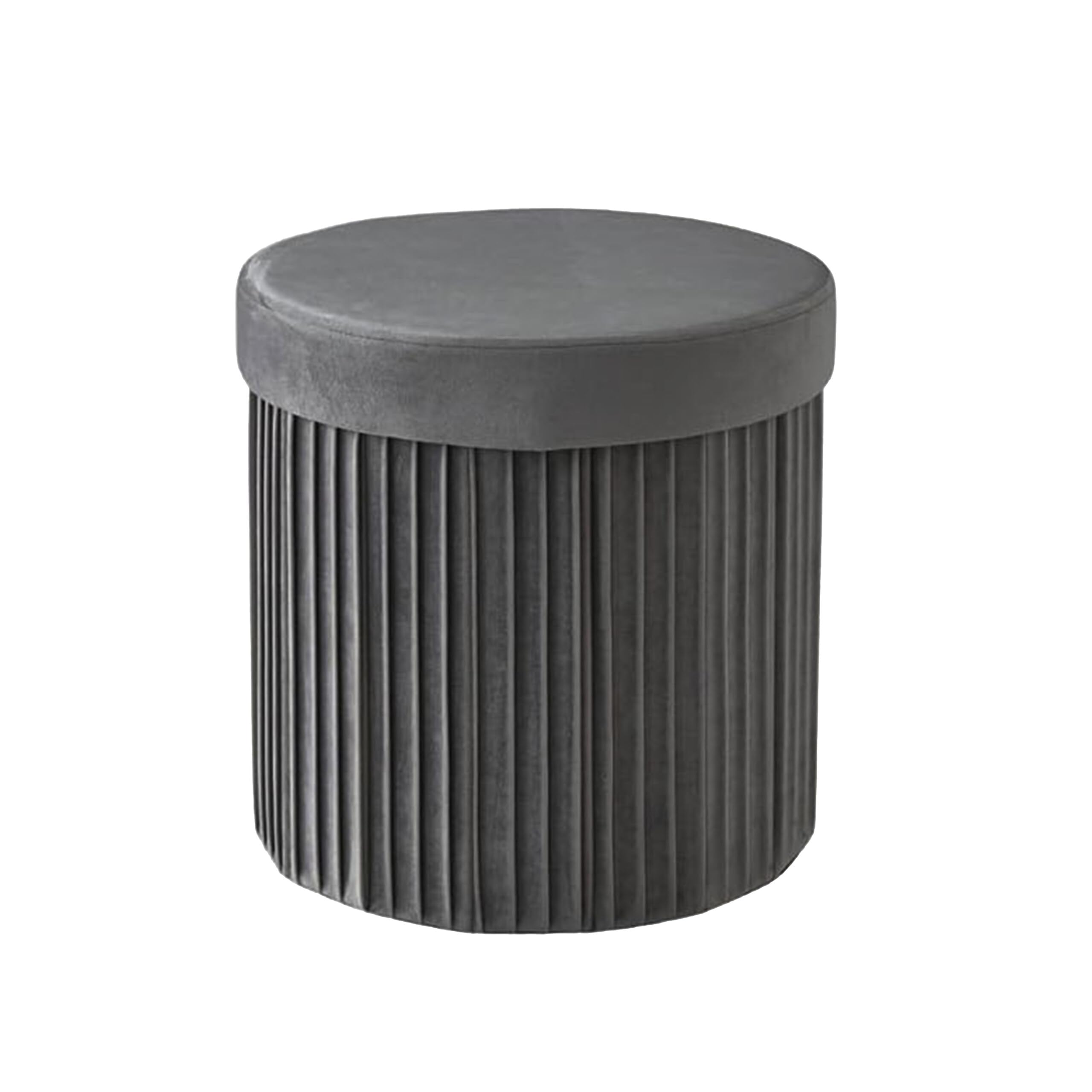 Pouf en velours de qualité Relaxdays, coffre amovible et finitions soignées