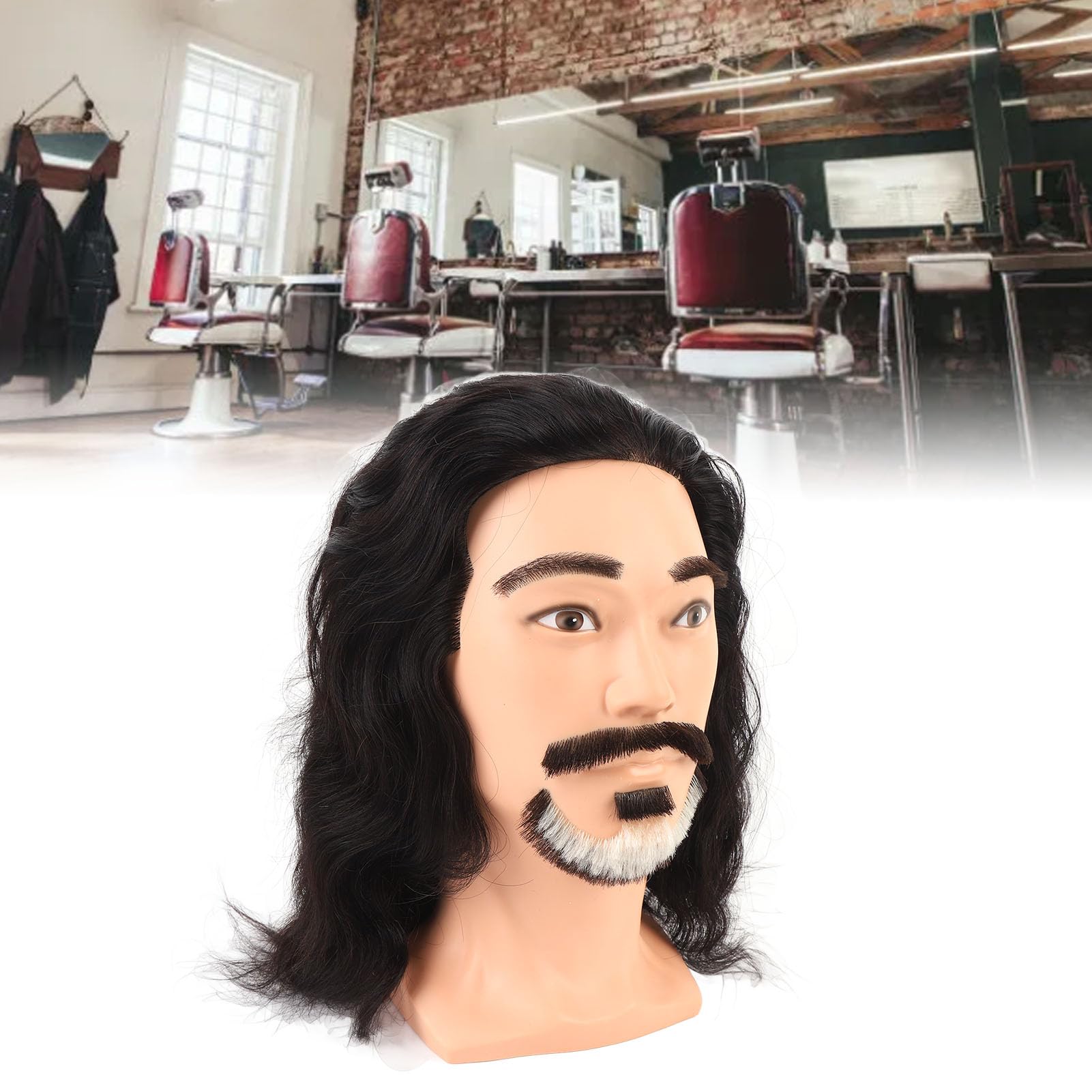 Realistischer m nnlicher Mannequinkopf mit Bart Friseur bungsmodell f r Haarstyling Bartpflege Training professionelle Simulation f r Salon Praxis