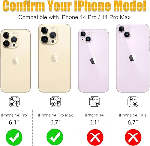 Miniatura 2 de AGVEE Protector de lente de cámara 3+3 para iPhone 15 Pro de 6.1 pulgadas  15 Pro Max de 6.7 pulgadas, anillo de metal brillante con purpurina 9H,