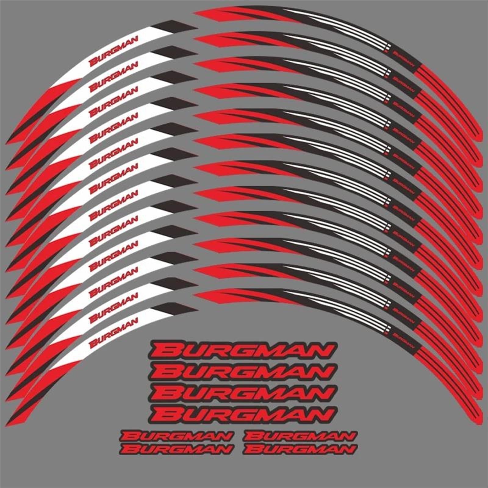 Motorcycle Wheel Stickers Reflective Decals Rims for Suzuki for Burgman AN650 an 650(Color4)