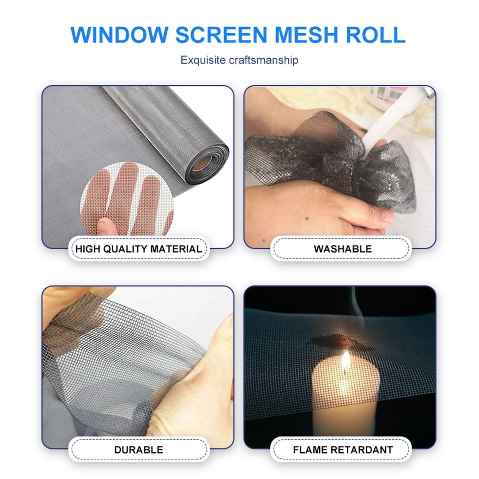 TGBHM Stainless Steel Window Screen Roll 304 Stainless Steel Woven Mesh Invisible Screen for Windows Filtration Cloth for Cottage Industry,1x2m
