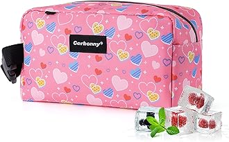 Freezable Lunch Bag,Freezable Snack Bag,Mini Cooler Bag for Travel/Work/School,Small Insulated Bag,Small Cooler Lunch Box with Ice Packs,Insulated Snack Bag,Freezable Snack Box with Handle Buckle