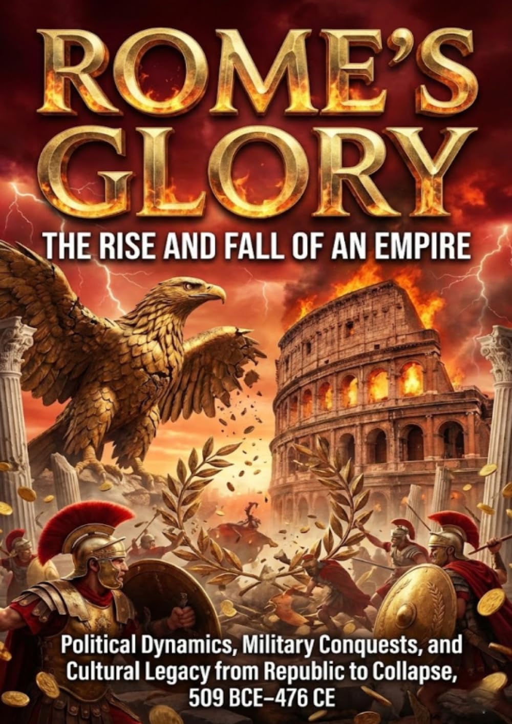 Rome's Glory: The Rise and Fall of an Empire: Subtitle Political Dynamics, Military Conquests, and Cultural Legacy from Republic to Collapse, 509 BCE-476 CE