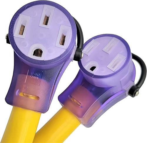 Miniatura 4 de Parkworld 692095 RV 50 AMP Splitter Adatper, 240V Splitter 14-50P Macho Plug a (2) 14-50R conector hembra 3FT (amarillo)