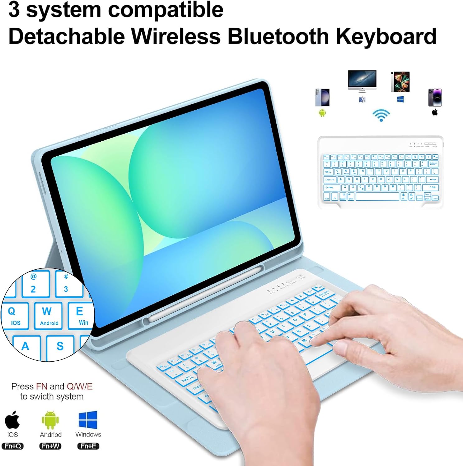 for Samsung Galaxy Tab S10 FE+ Plus 13.1'' 2025 Keyboard Case