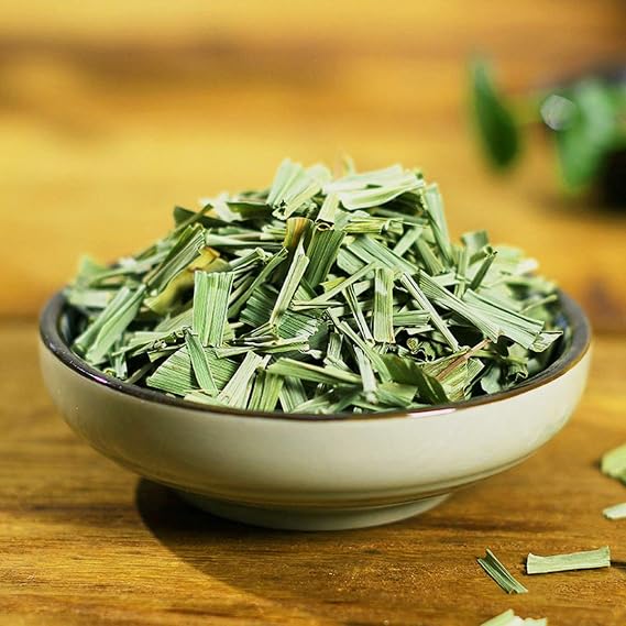Dried Premium Lemongrass Leaves, Lemon Grass Loose Leaves Tea, Citronella for Thai Food and Herbal Tea, Cut & Sifted, Bulk Spices (4.0 oz)