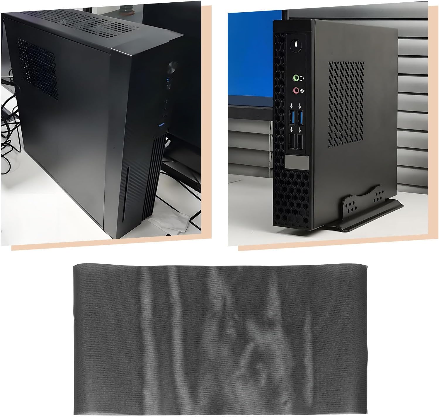 Toddmomy PC Fan Filter: 500 x 1000 mm Washable PVC Fan Dust Cover Mesh for Computer Cooling, Fine Mesh Filter Screen for Office Computer Air Cooling (Black)