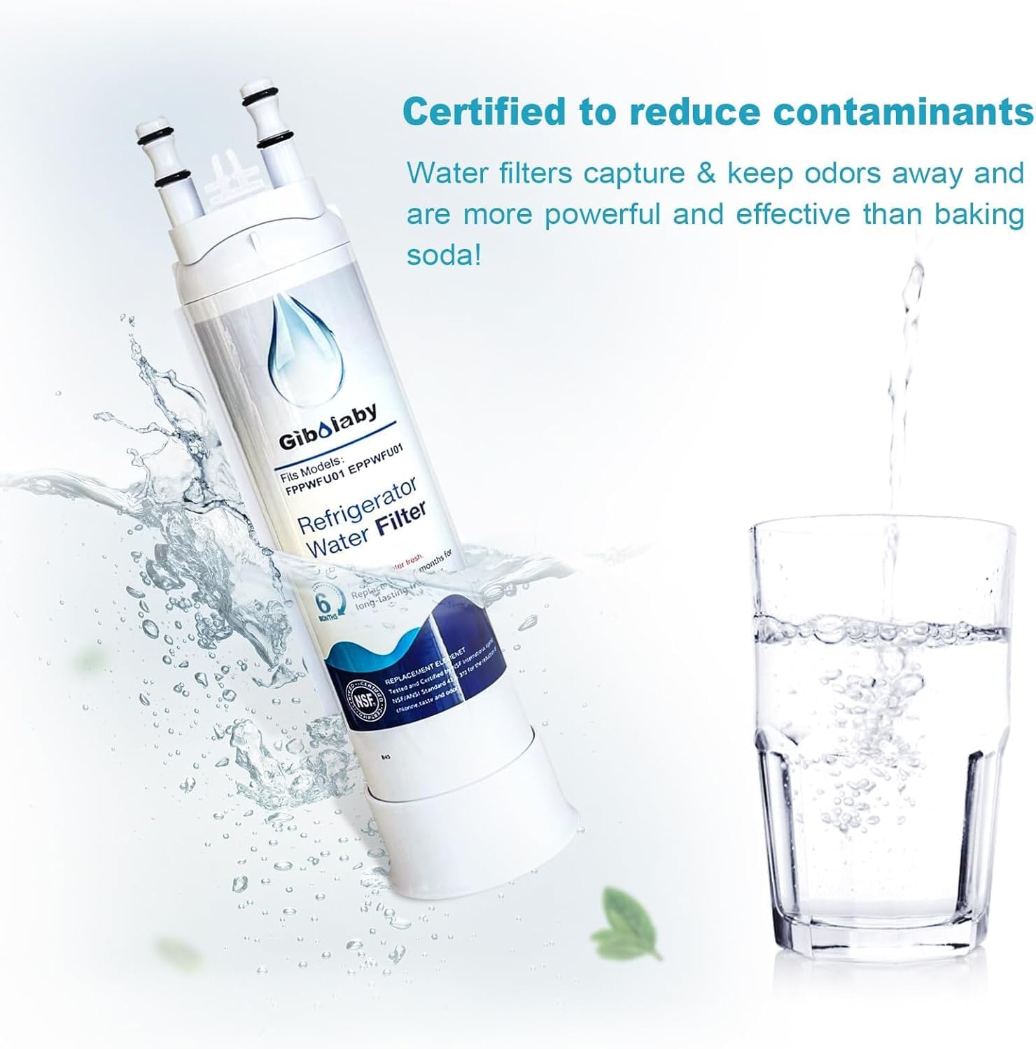 FPPWFU01 Water Replacement, Compatible with Frigidaire EPPWFU01, PureAdvantage PurePour PWF-1, FPPWFU01 Pack of 3