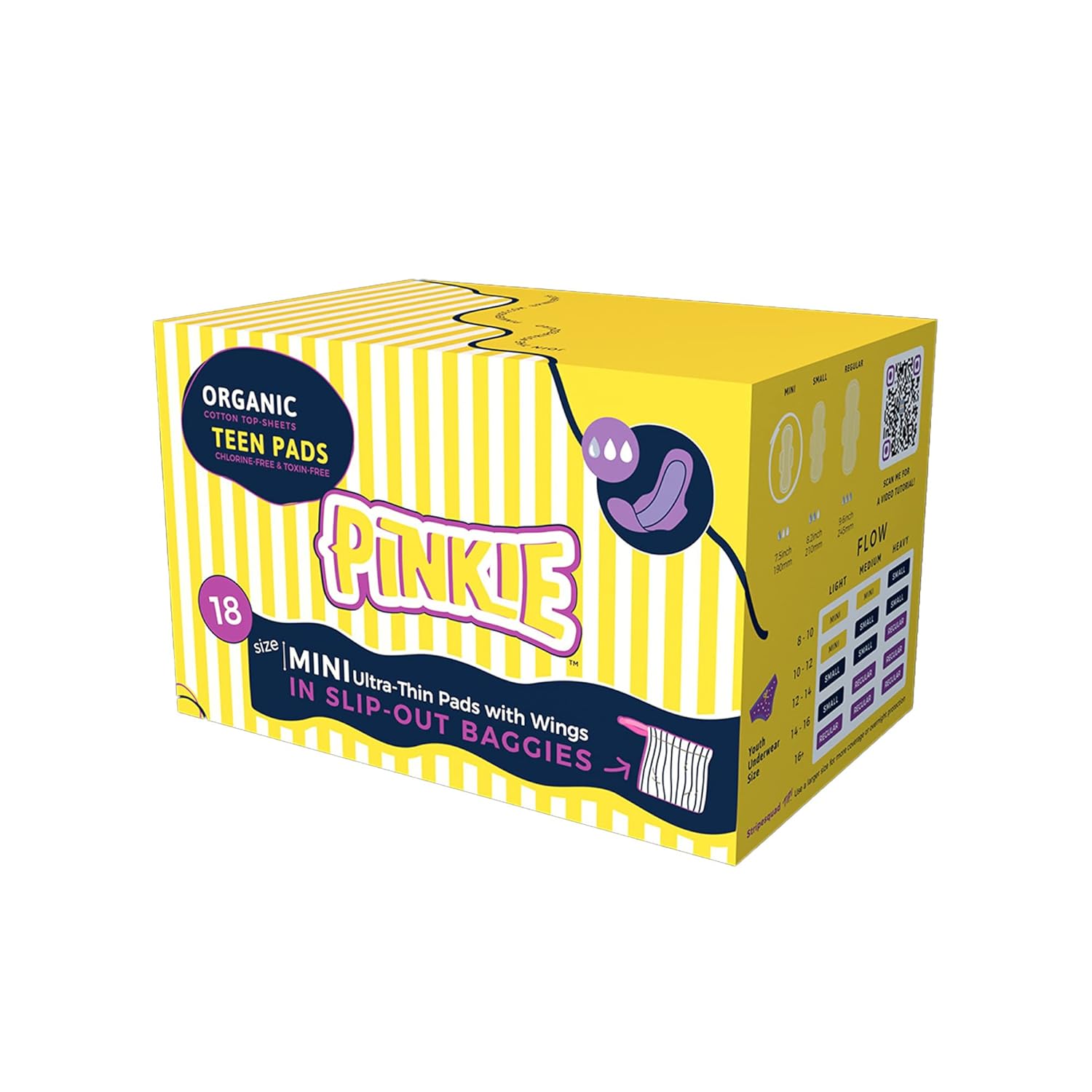 Buy Pinkie Organic Cotton Topsheet Period Pads for Tweens & Teens Mini Size Ultra Thin Pads