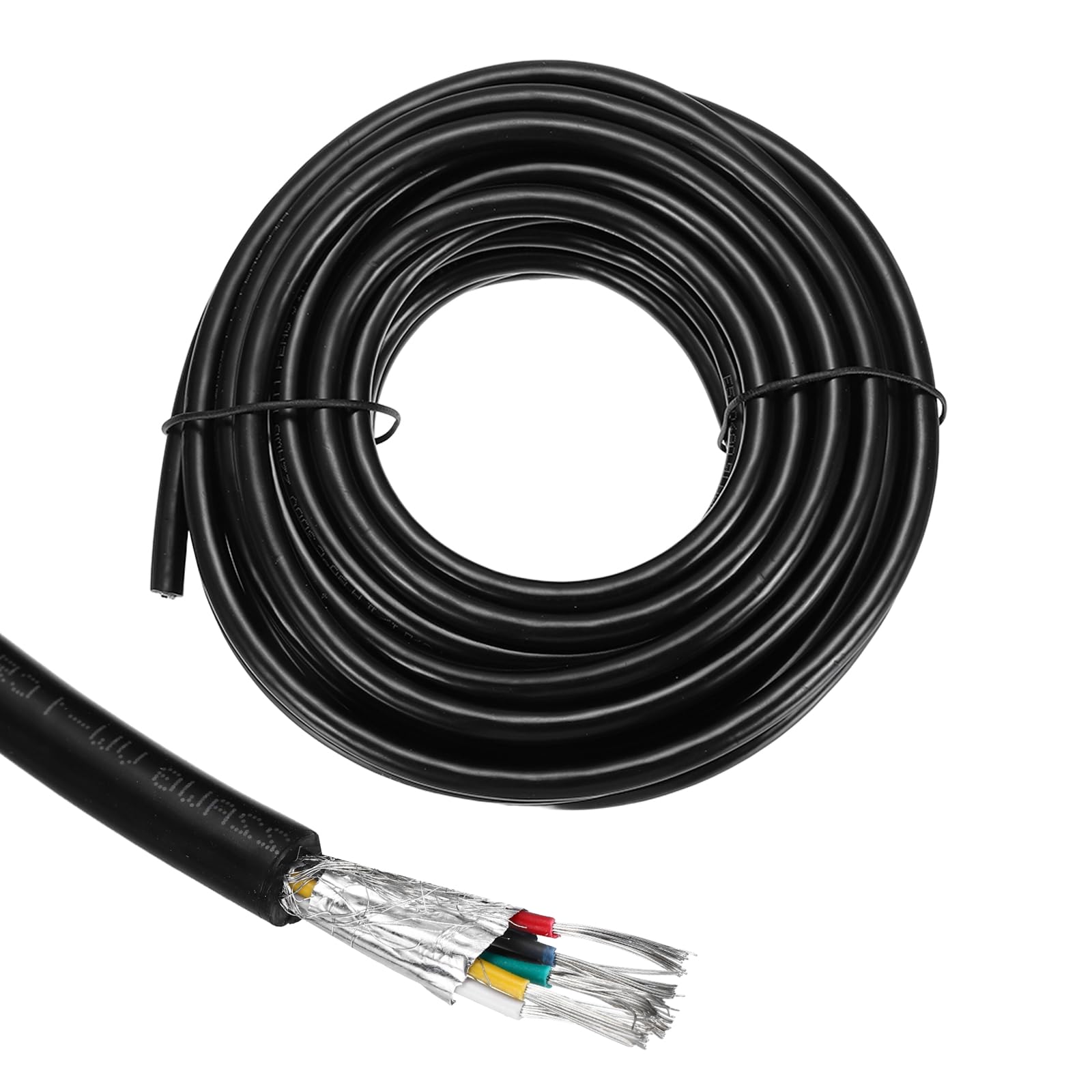 sourcing map 1 cavo schermato UL2464, 18 AWG, 7,6 m, 300 V, 6 conduttori, in PVC, con schermatura a doppio strato, per elettrodomestici, cablaggio automobilistico