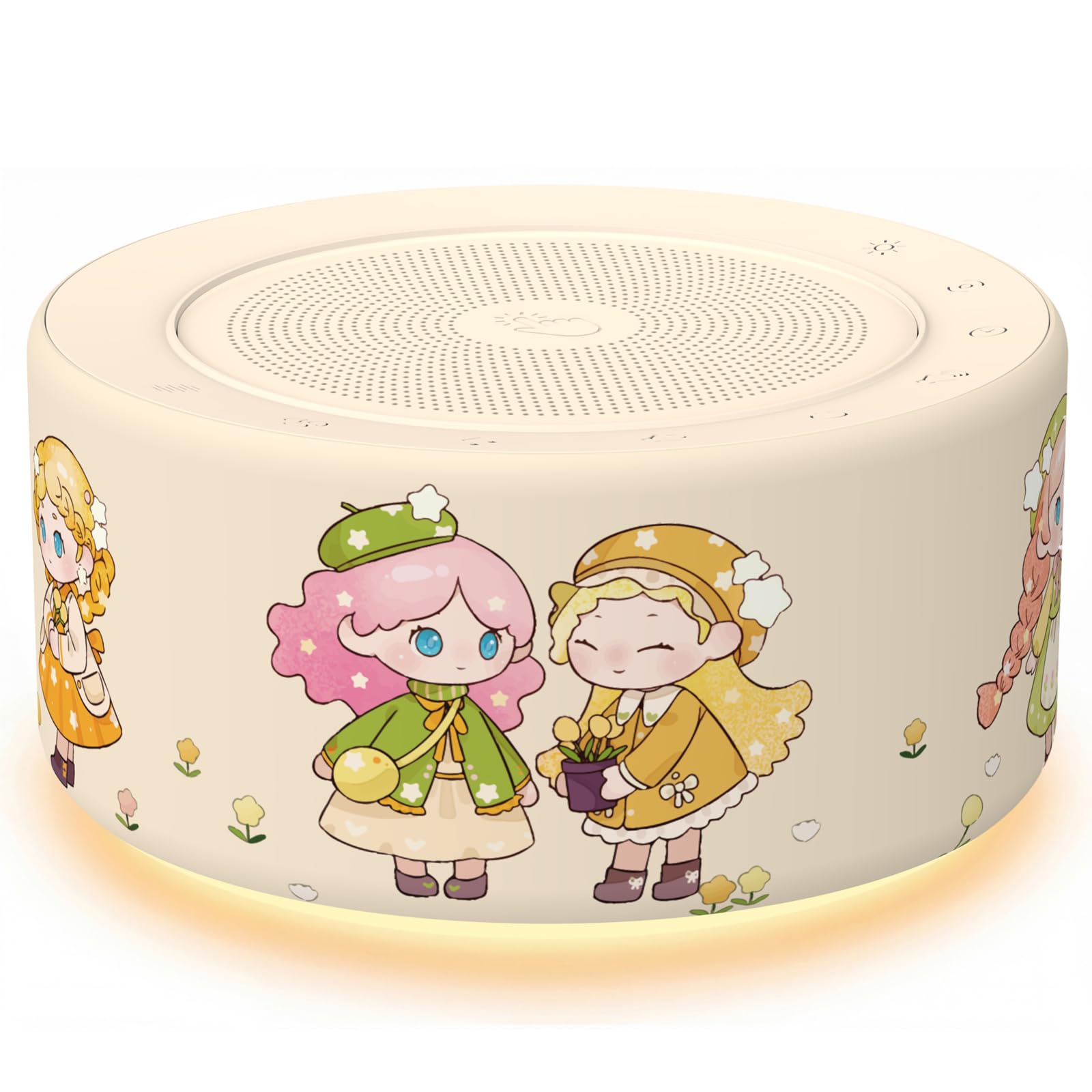 Kipcush White Noise Machine for Baby &amp; Adults, Sleep Sound Machine with 30 Soothing Sounds, 8-Color Night Light, Memory Function, White Noise for Sleeping, Nursery, Office, Travel, Relaxation
