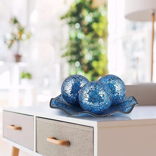 Miniatura 40 de MDLUU Orbes decorativos de 4 pulgadas, bolas de esfera de mosaico, bolas de centro de mesa para cuencos, jarrones, decoración de mesa de comedor