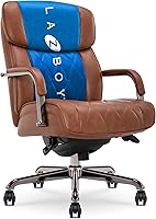 Vista 18 de LaZBoy Sutherland CHR10048A - Silla giratoria ergonómica de piel sintética para computadora y escritorio, color negro