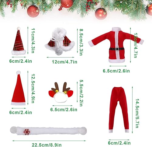 Miniatura 3 de JANYUN Ropa y accesorios de muñeca de Navidad juegos de ropa de muñeca trajes de fiesta disfraces de regalo de Navidad zapatos de muñeca para