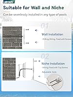 Vista 2 de LEDIARY Luces LED RGB de 6 pulgadas para piscina enterrada, AC120V 15W luces subacuáticas de piscina/spa con aplicación/control remoto, cable de 50