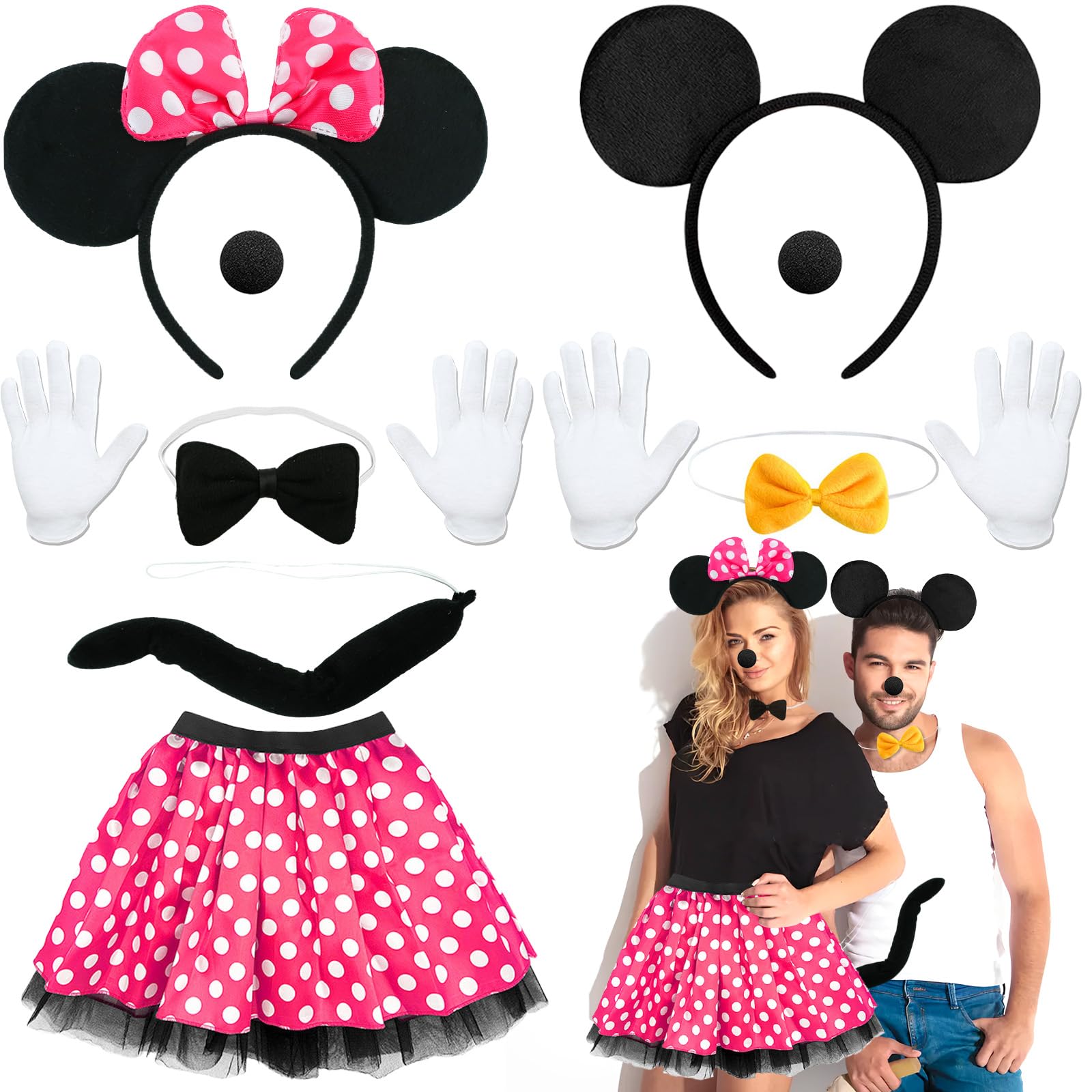 Serre-Tête Oreilles De Souris Mignon - Coton - Accessoire Déguisement Ou Quotidien - Cadeau Enfant/Ado