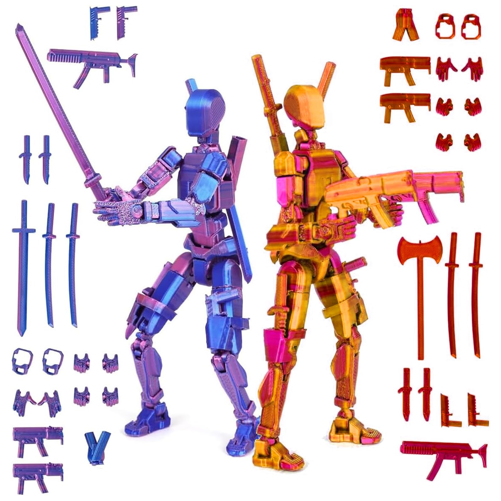 Hiros 13 Actionfigur – Mehrgelenkig, 3D-gedruckt, Mit Flügeln, Magisches Mädchen-Modell Zum Selberbauen