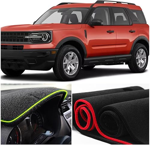 Vista 4 de Cubierta de tapete para salpicadero, consola central interior personalizada compatible con Ford Bronco Sport SUV 2021, 2022, 2023, accesorios