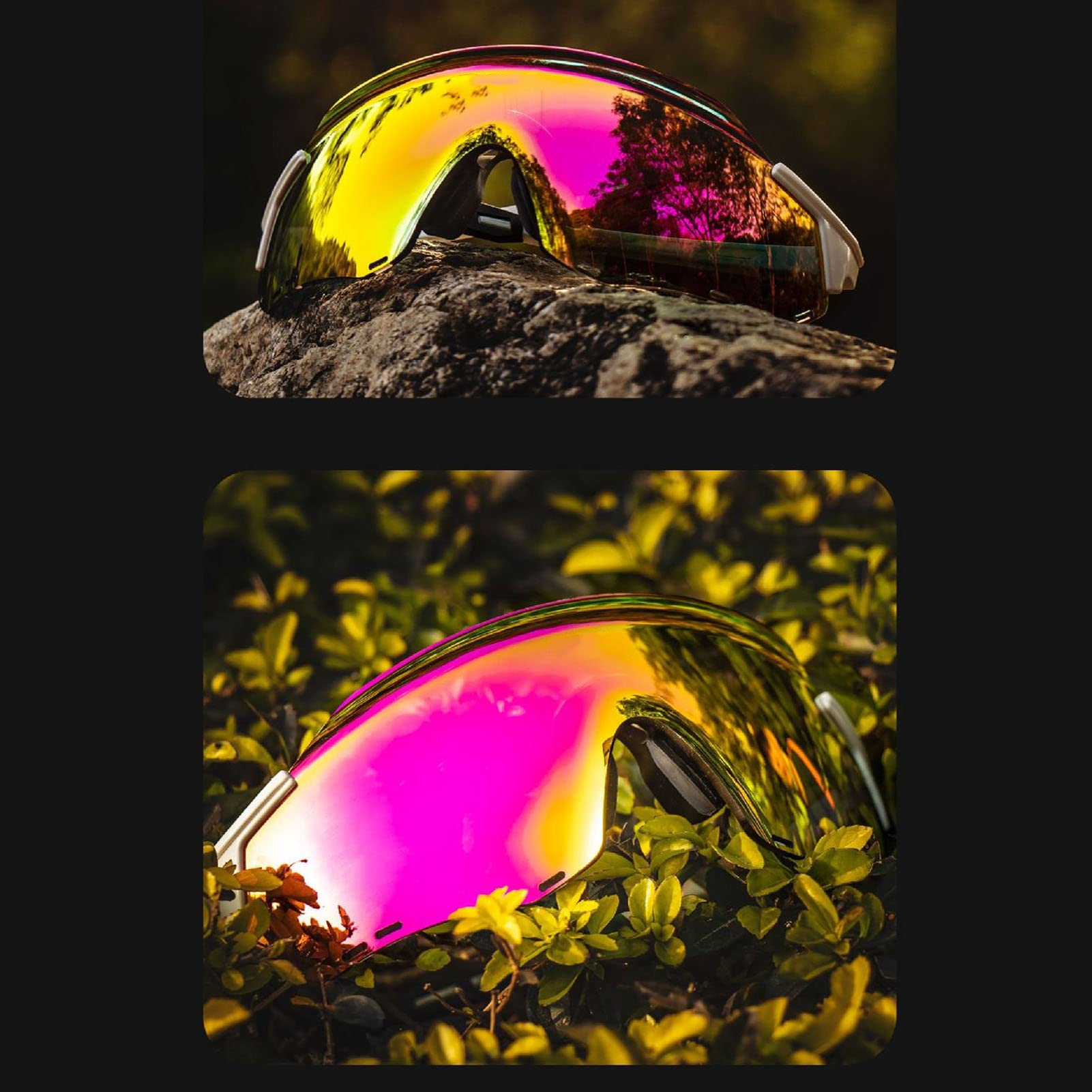 Qanali di ciclismo polarizzati, occhiali ciclistici fotocromici polarizzati, occhiali da sole sportivi alla moda leggeri adatti agli uomini donne