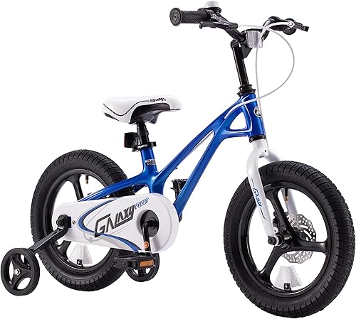 Royalbaby Space - Bicicleta para niños de 14, 16, 18 pulgadas, aleación de aluminio, para niños y niñas, de 3 a 9 años, frenos de disco, frenos de
