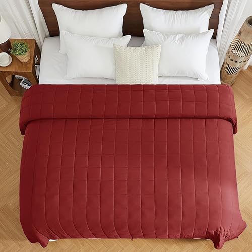 Vista 128 de yescool - Manta con peso, 10 libras, fresca, transpirable, con cuentas de cristal prémium, lavable a máquina, para dormir, 90-110 libras, 41 x 60