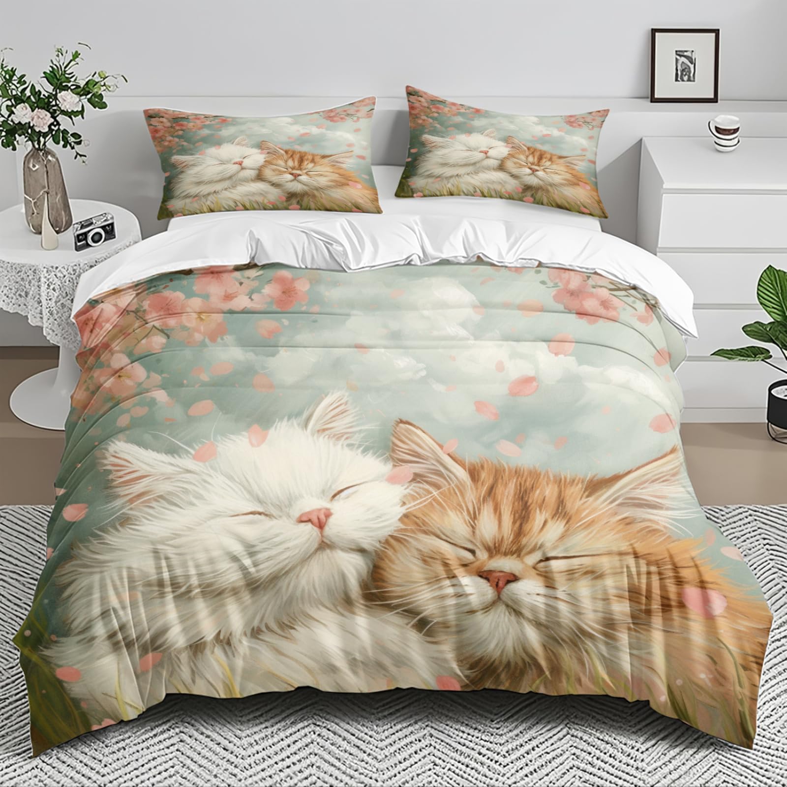 Parure de lit 220x240 adulte microfibre respirante et lavable