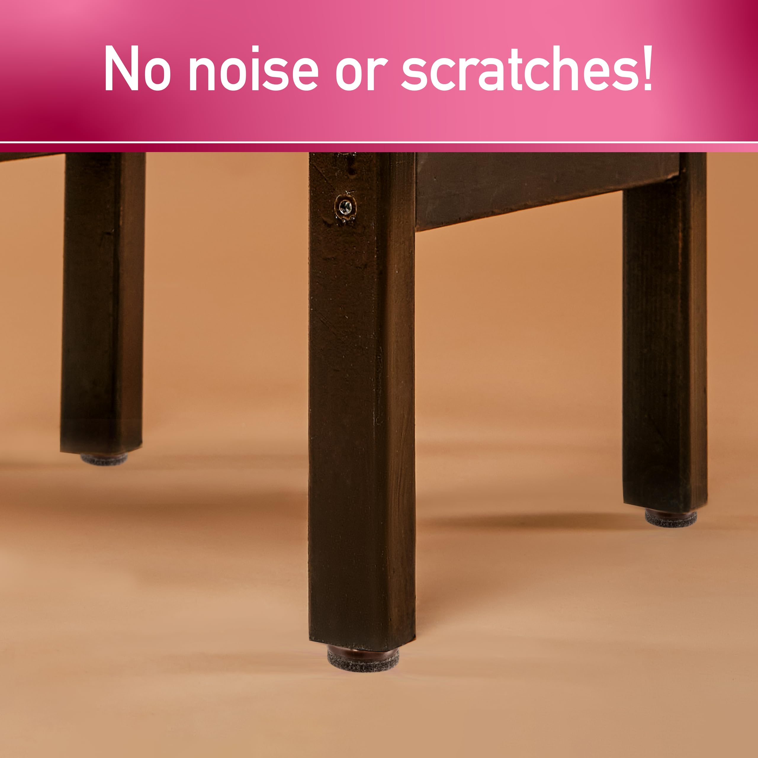 SOFTTOUCH 4770195N Almohadillas de Fieltro Resistentes para Muebles de Madera y Superficies duras, Paquete económico (20 Piezas), marrón, Redondo de 1 1.5 Pulgadas