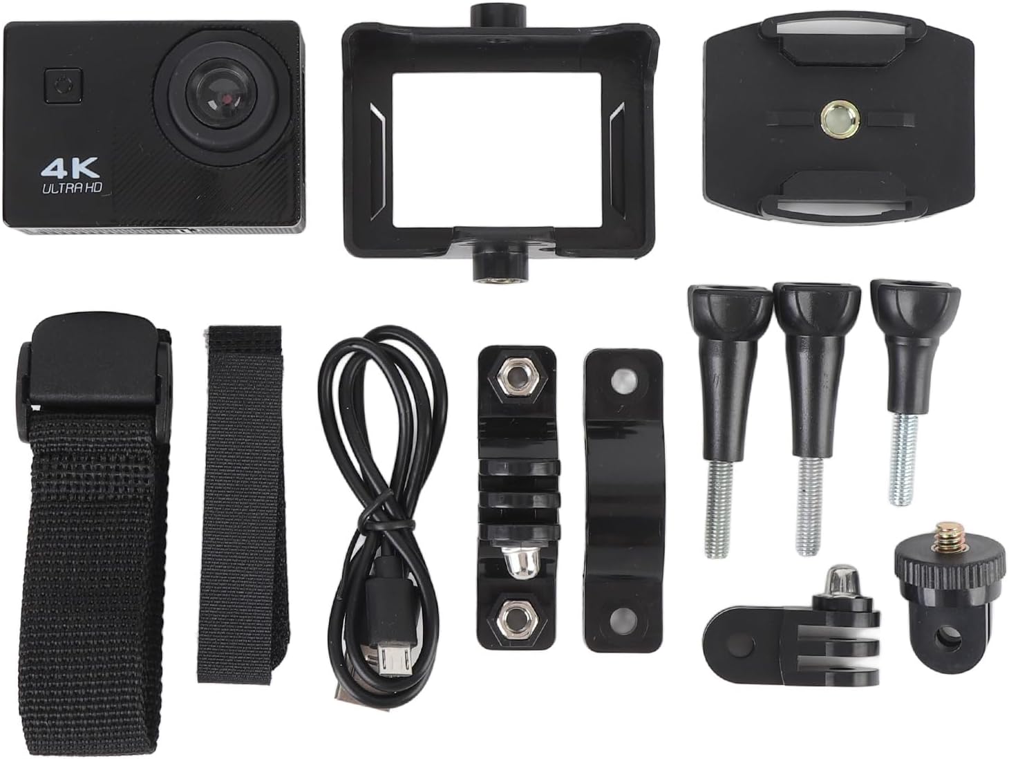 4K Action Camera, Water Proof Sports Camera with 170°Wide, 2.0 Inch Screens Wearable Cycling, Stabilization, Live Streaming