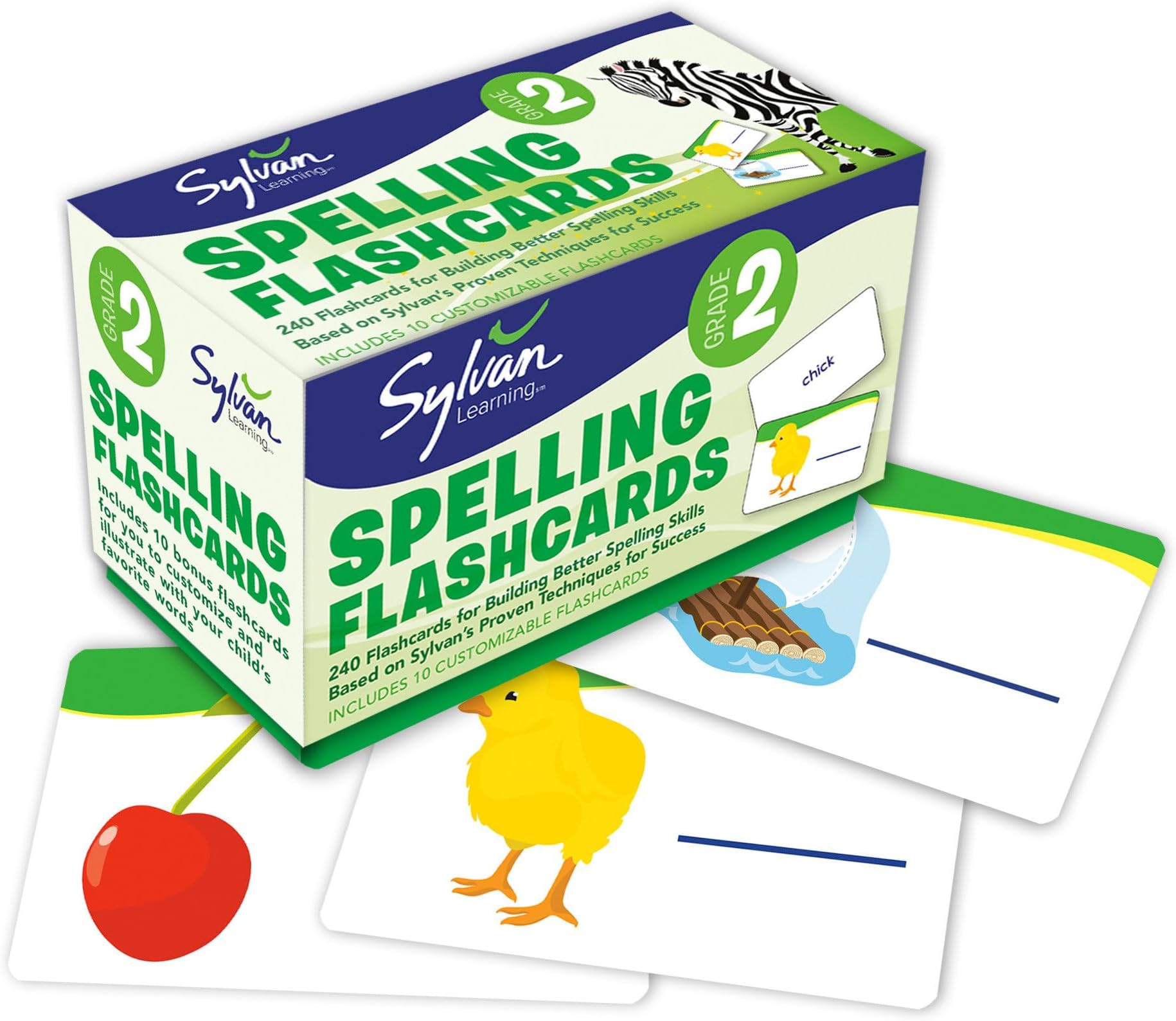 2nd Grade Spelling Flashcards: 240 Flashcards for Building Better Spelling Skills Based on Sylvan's Proven Techniques for Success (Sylvan Language Arts Flashcards) Cards – December 13, 2011