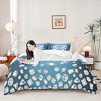 Vista 23 de Feelyou Juego de ropa de cama con estampado plateado con purpurina (sin purpurina), decoración de fiesta, funda de edredón morada para niñas, funda