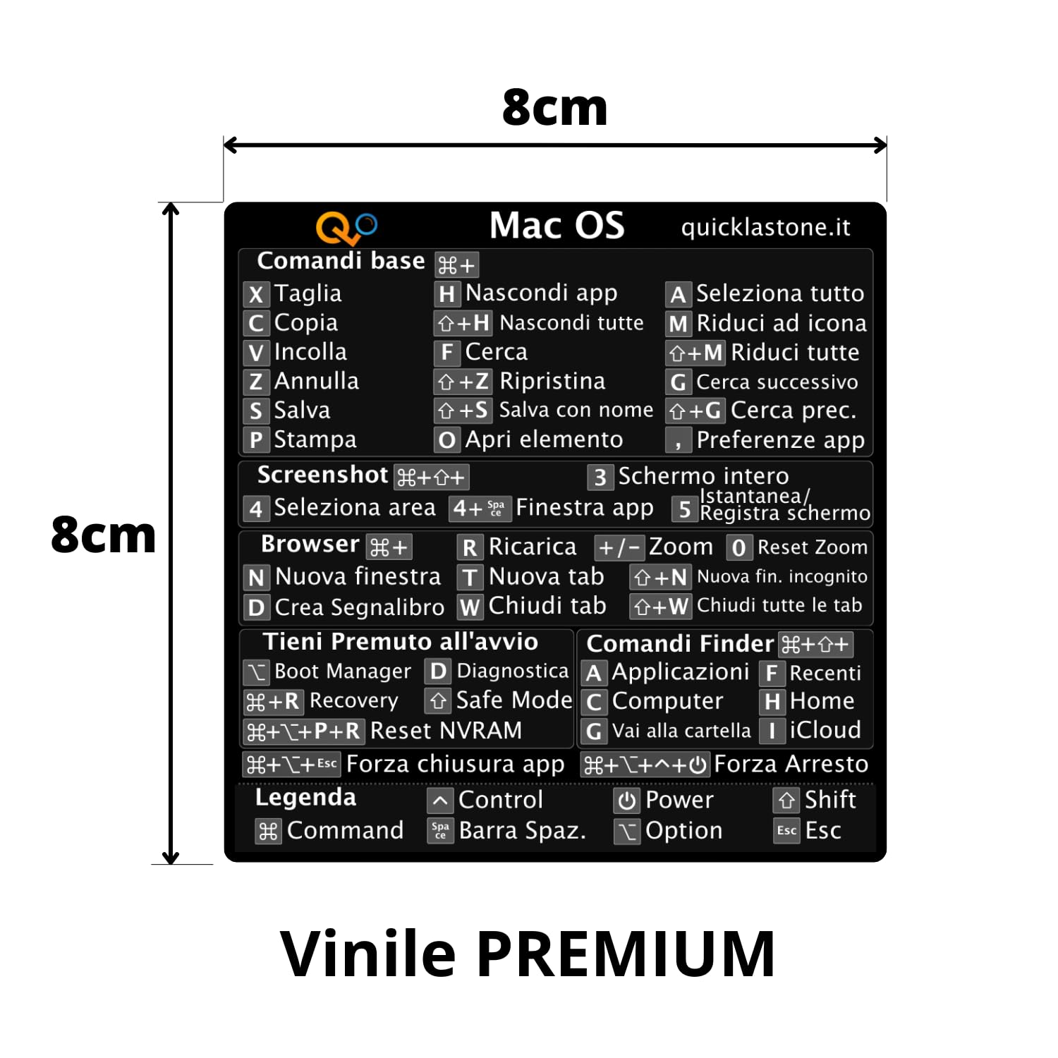 Adesivo Scorciatoie Tastiera Windows - Vinile Con Shortcut Essenziali | Grigio, Per Aumentare Produttività - Foto 9
