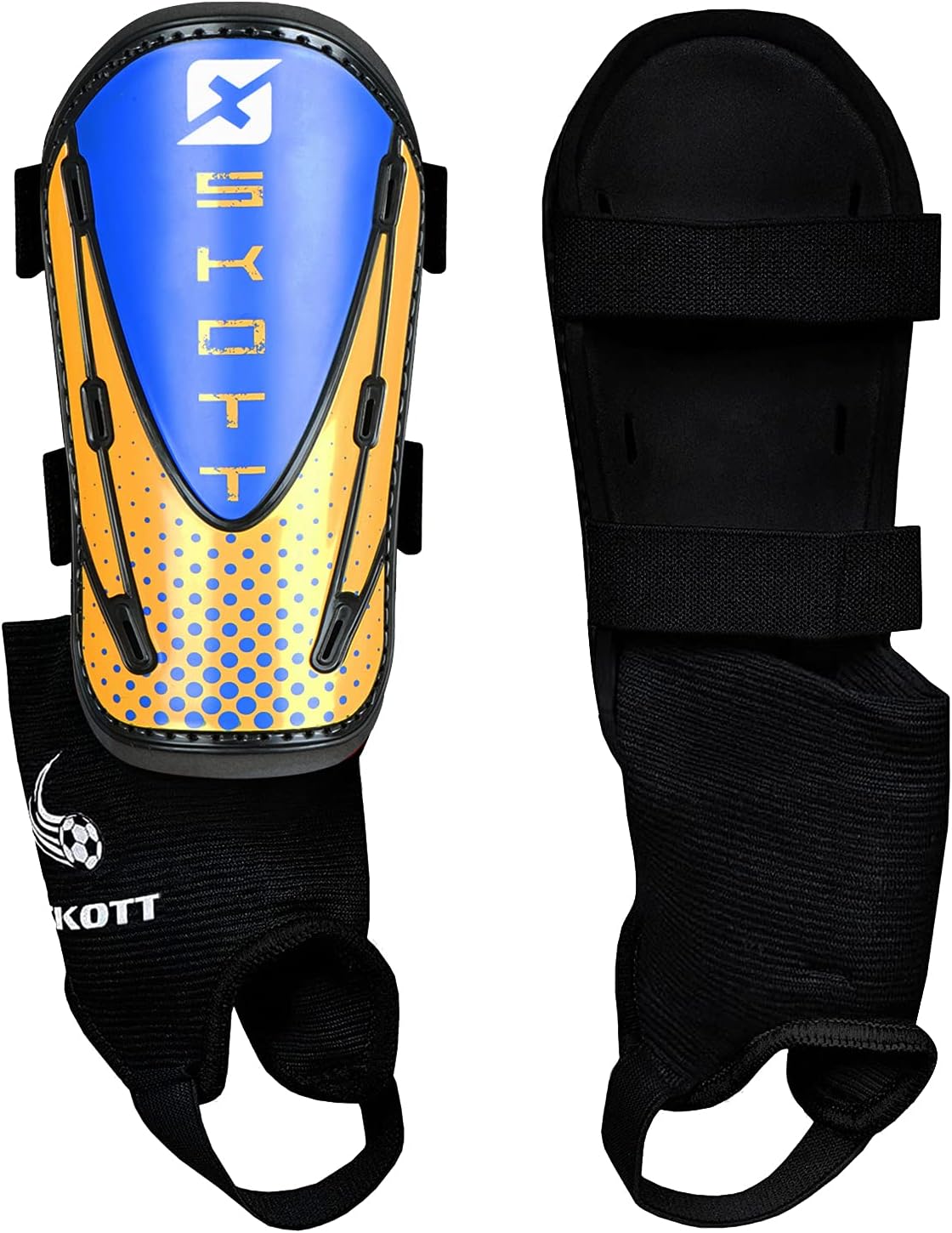 skott Soccer Shin Guards for Great Protection - Shin Guards Soccer for Youth with or Without Sock Option - Field Hockey & Soccer Kids Shin Guards - Lightweight Shin Pads Pair with Unisex Design : Sports & Outdoors