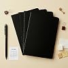 Difference Introduction 4 Pieces Lineless Tailor Stitched Notepad, A5 Size, 40 Leaf Planning, Ideal for Office (Black Cover Design)