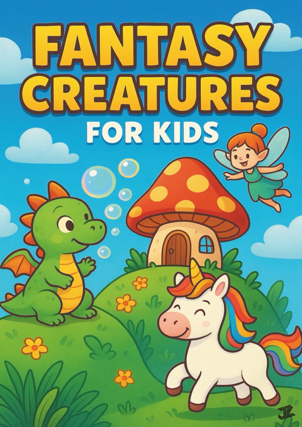 Fantasy Creatures for Kids: 30 Magical Coloring Pages Featuring Dragons, Unicorns, Fairies, Mermaids, Wizards, Castles, and Enchanted Creatures for Kids Ages 4–8