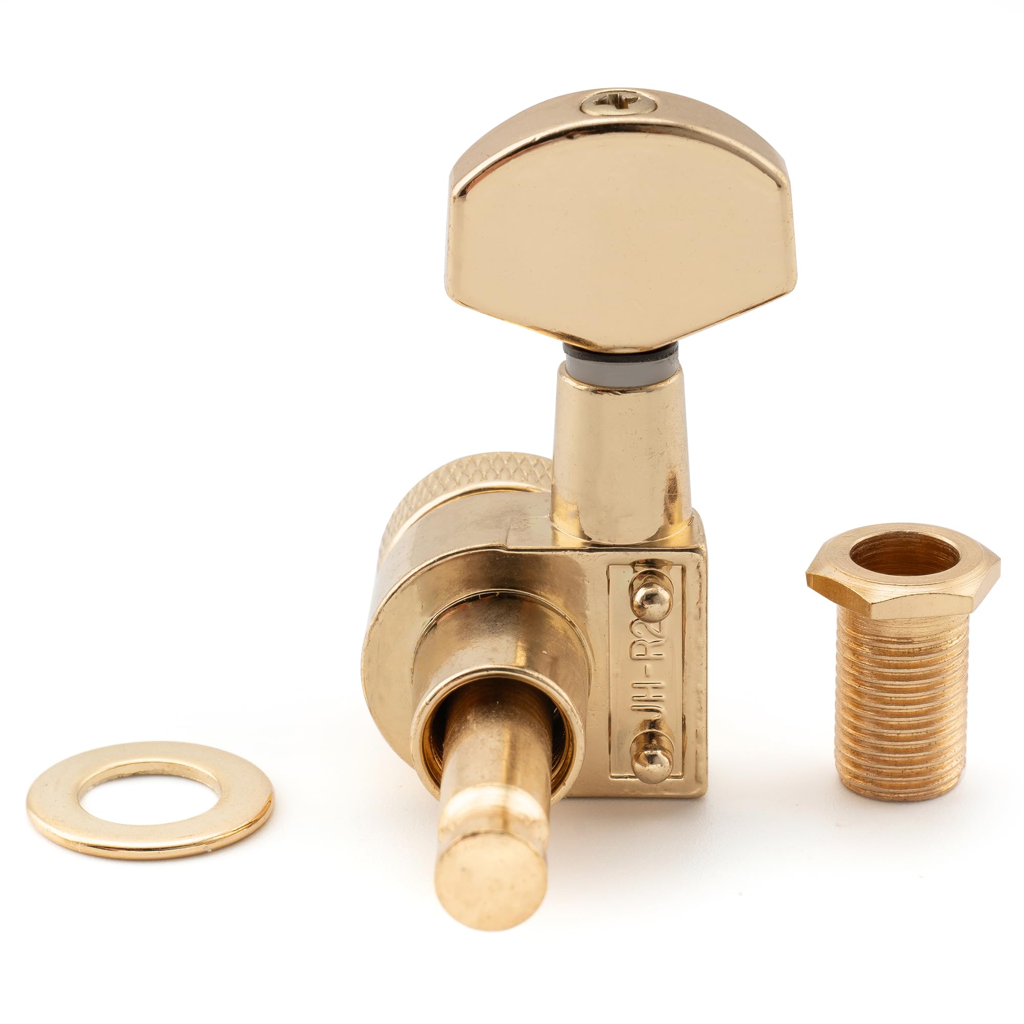 Musiclily Pro 6 in Linea Set Meccaniche Autobloccanti 2 Pin Chitarra Locking Tuners per Chitarra Elettrica tipo SQ Strat Tele, Dorato