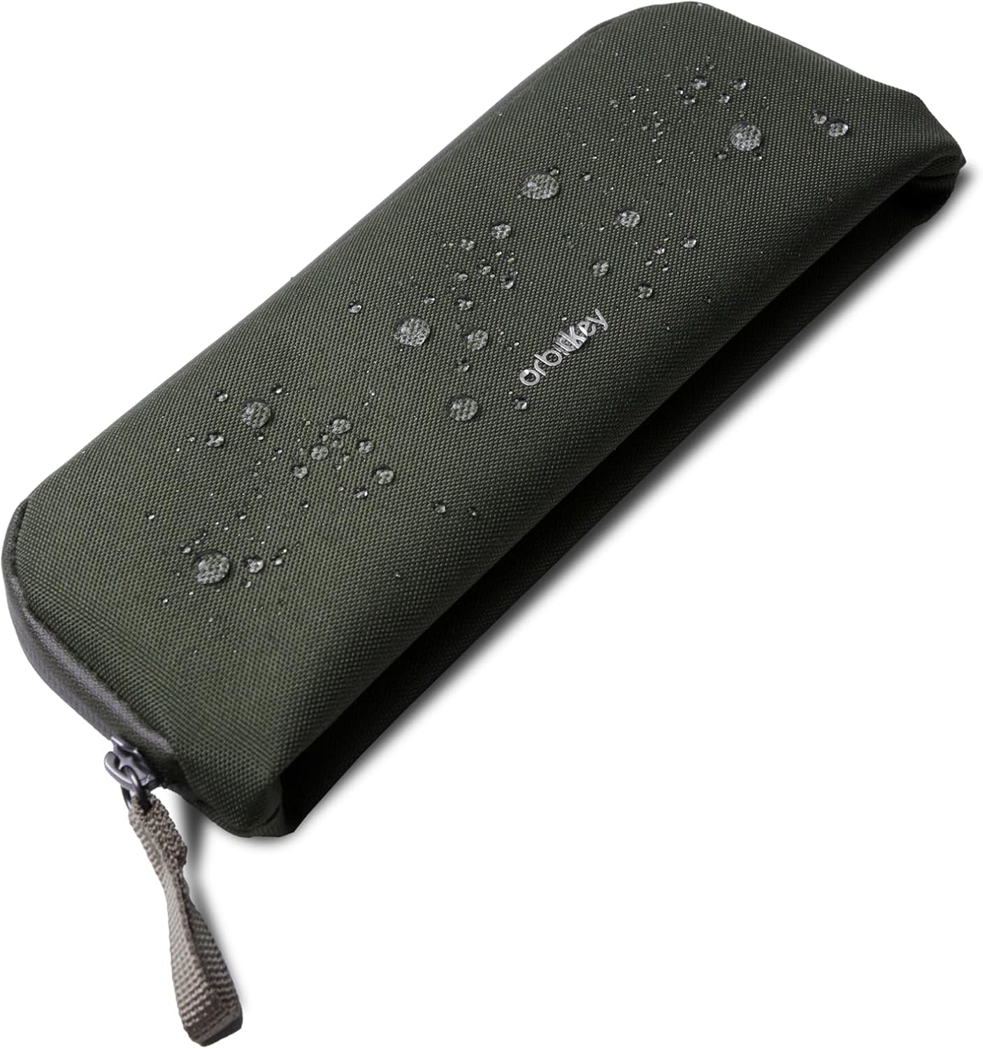 Orbitkey Pencil Case – Eco-Friendly Organizer with Divider System, Water-Resistant Zipper Pouch for Stationery & Cable Organization- Olive Green